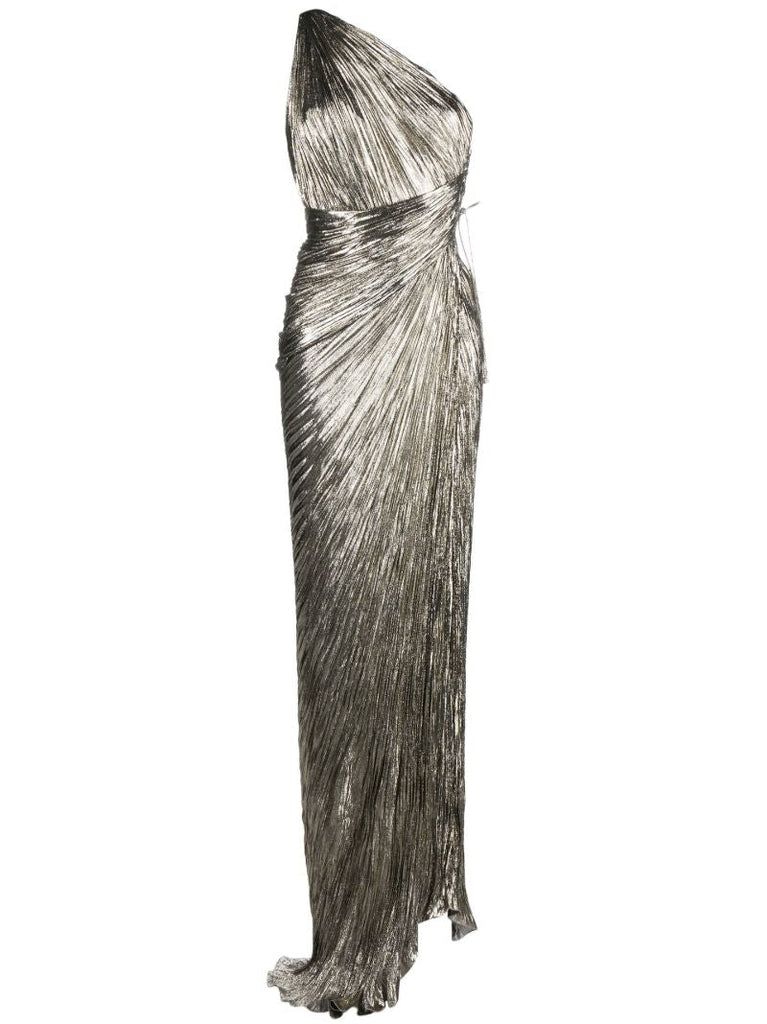 Silver Jolene One-shoulder Gown