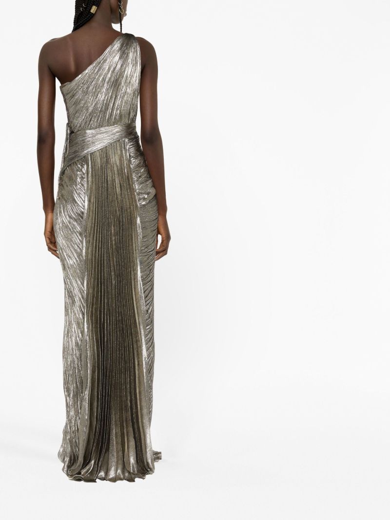 Silver Jolene One-shoulder Maxi Dress