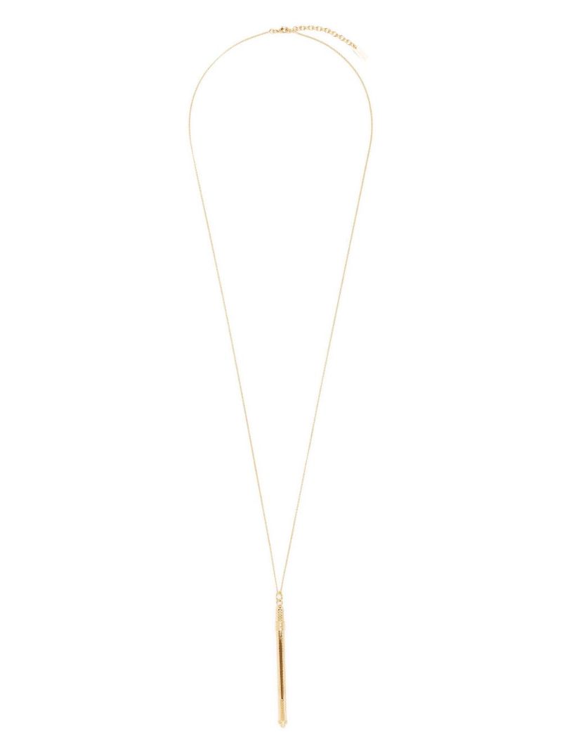Gold-tone Cocktail Stirrer Necklace