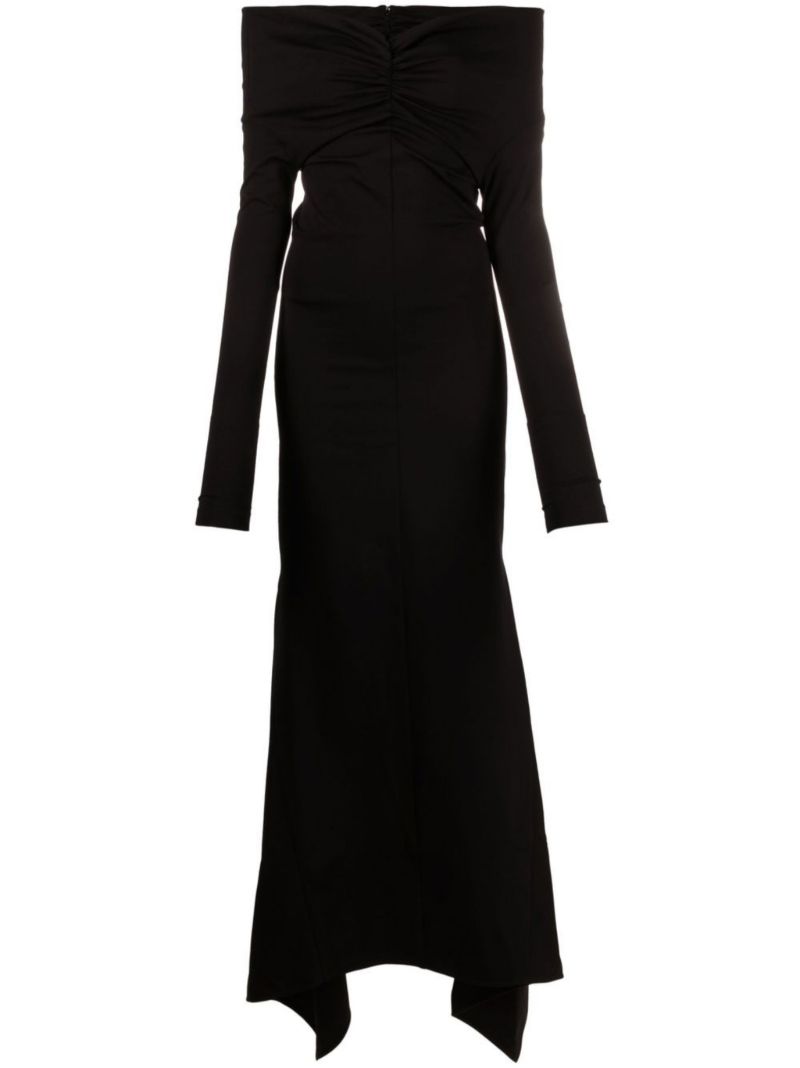 Black Fanny Off-the-shoulder Maxi Dress