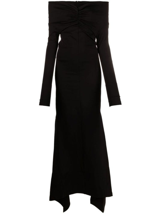 Black Fanny Off-the-shoulder Maxi Dress
