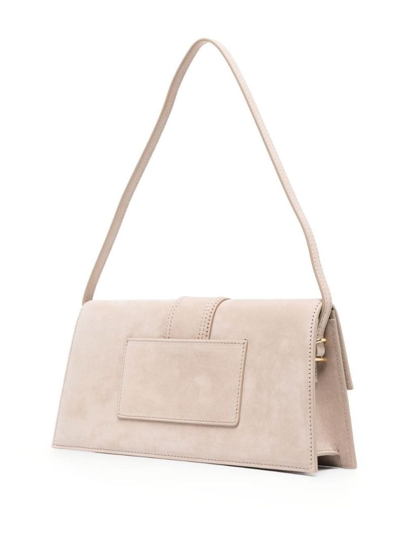 Neutral Le Bambino Suede Shoulder Bag