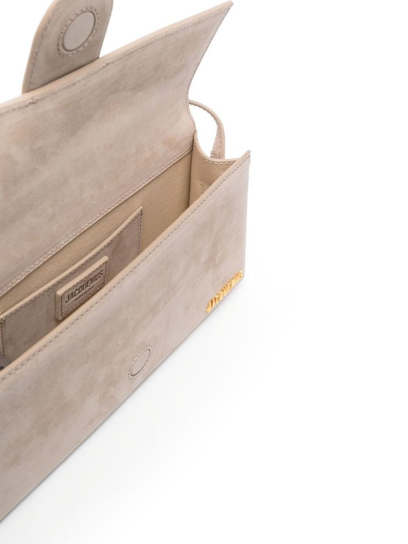 Neutral Le Bambino Suede Shoulder Bag