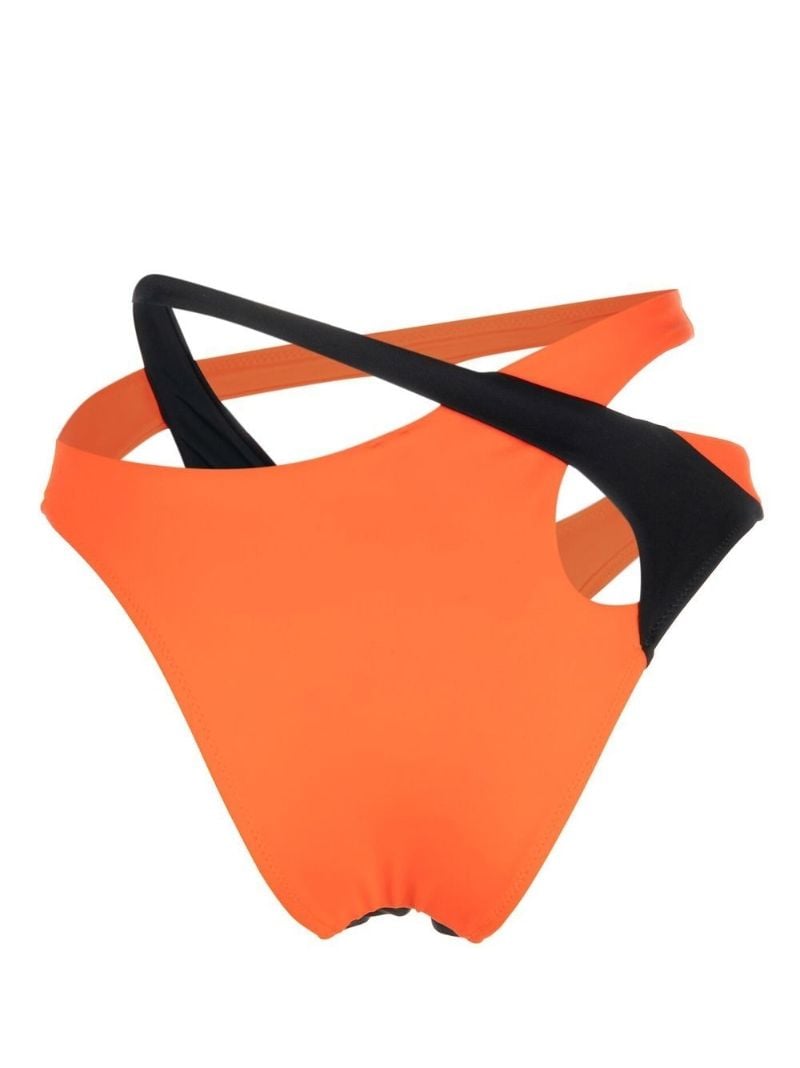 Orange Racy Two-tone Bikini Bottoms