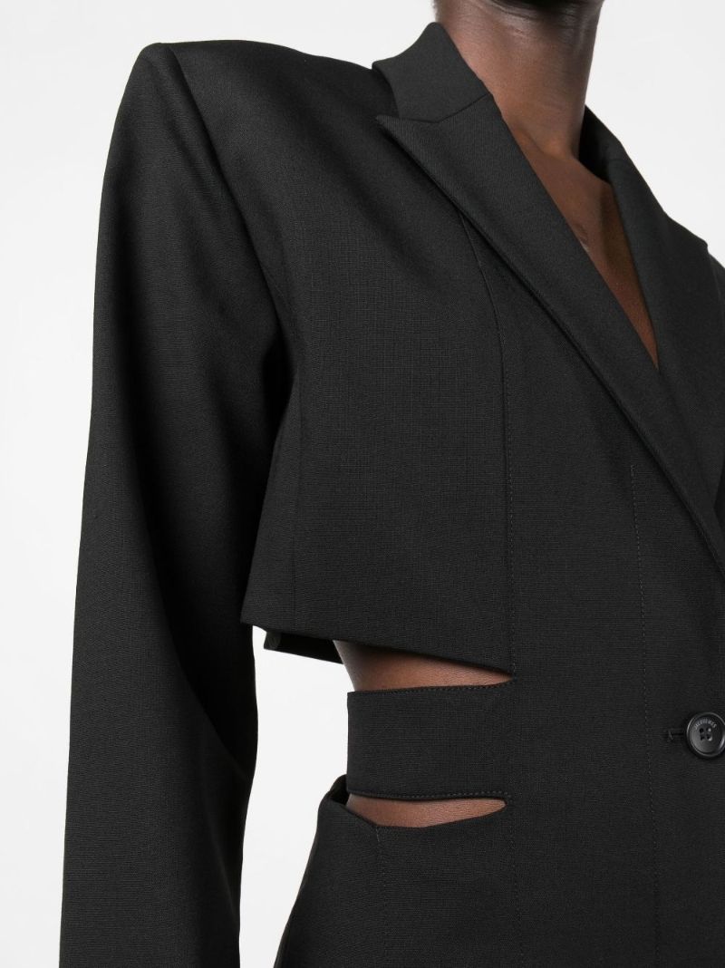 Black La Robe Bari Cutout Wool Blazer Dress