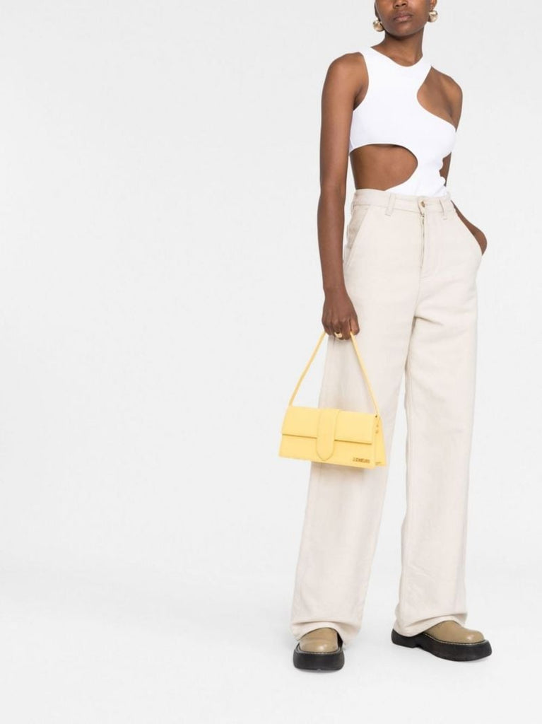 Yellow Le Bambino Leather Shoulder Bag