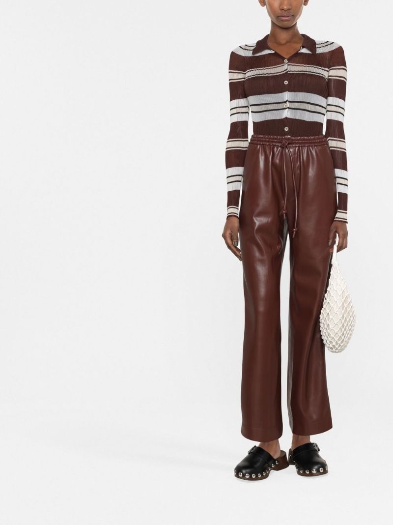 Brown Calie Straight-leg Trousers