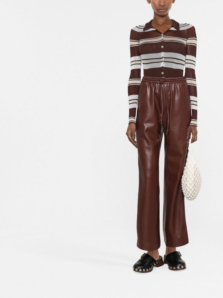 Brown Calie Straight-leg Trousers