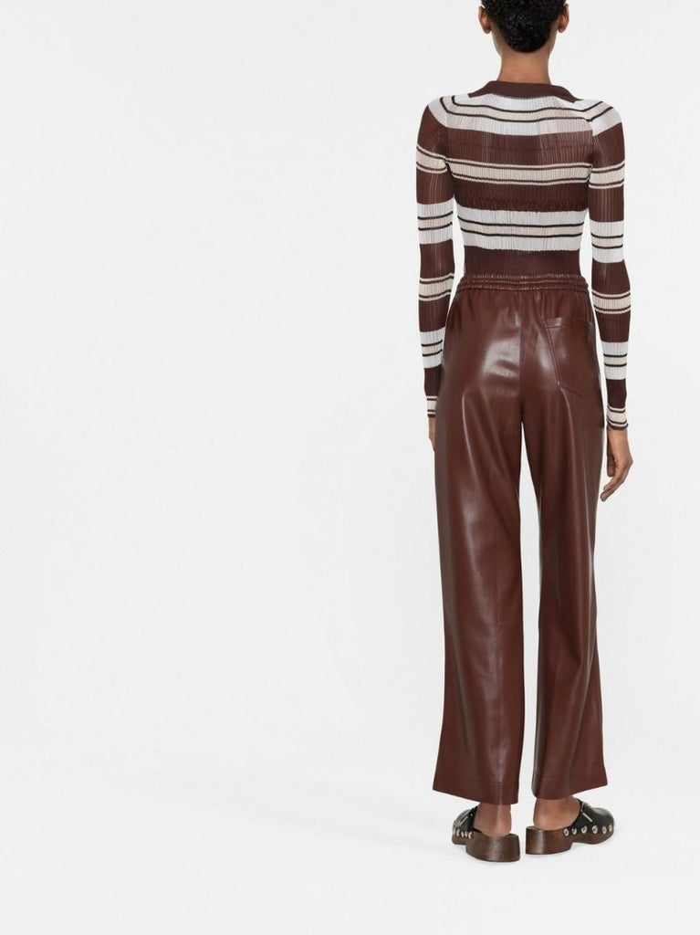Brown Calie Straight-leg Trousers