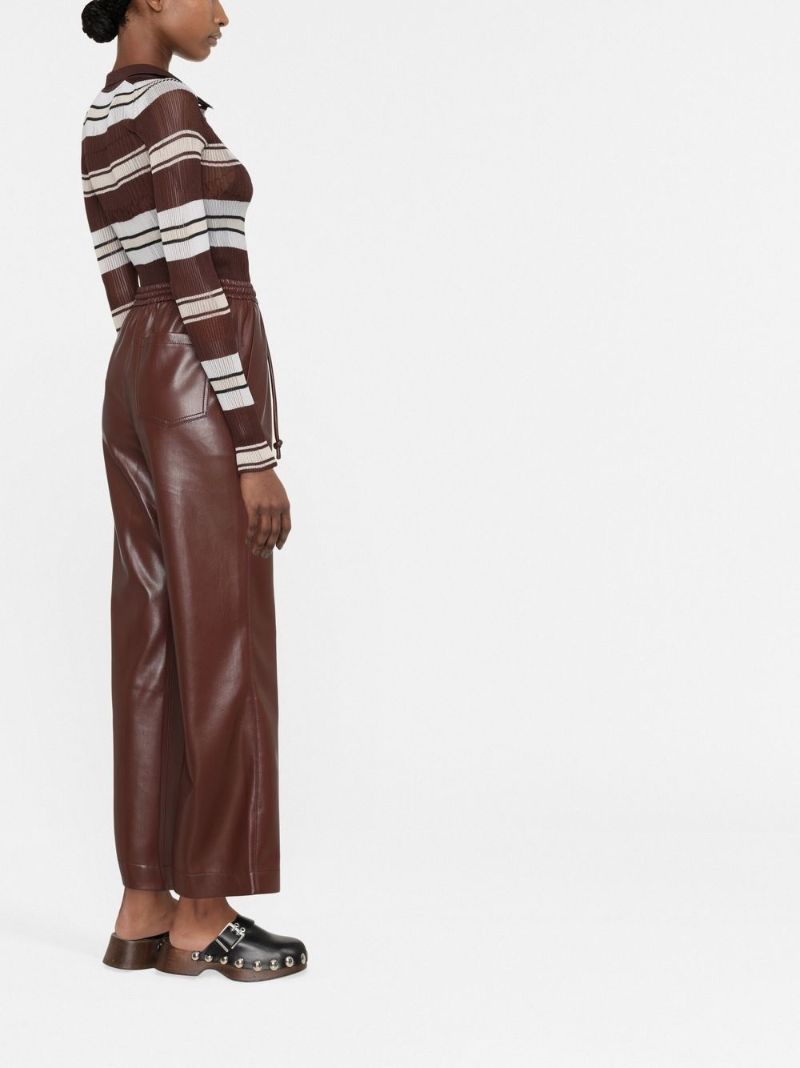 Brown Calie Straight-leg Trousers