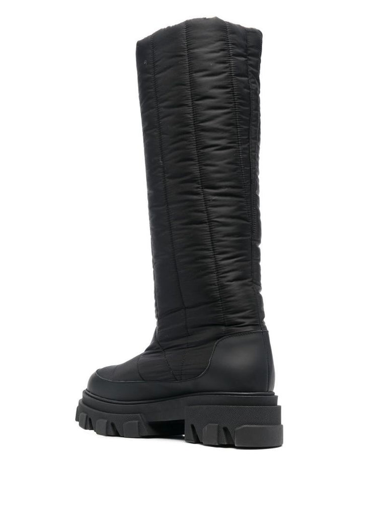 Black Gia 19 Padded Knee-high Boots