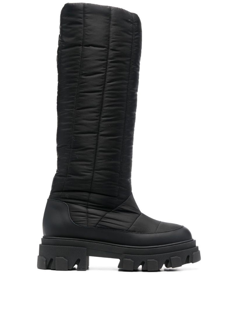 Black Gia 19 Padded Knee-high Boots