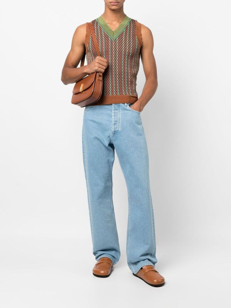 Blue Straight Leg Jeans