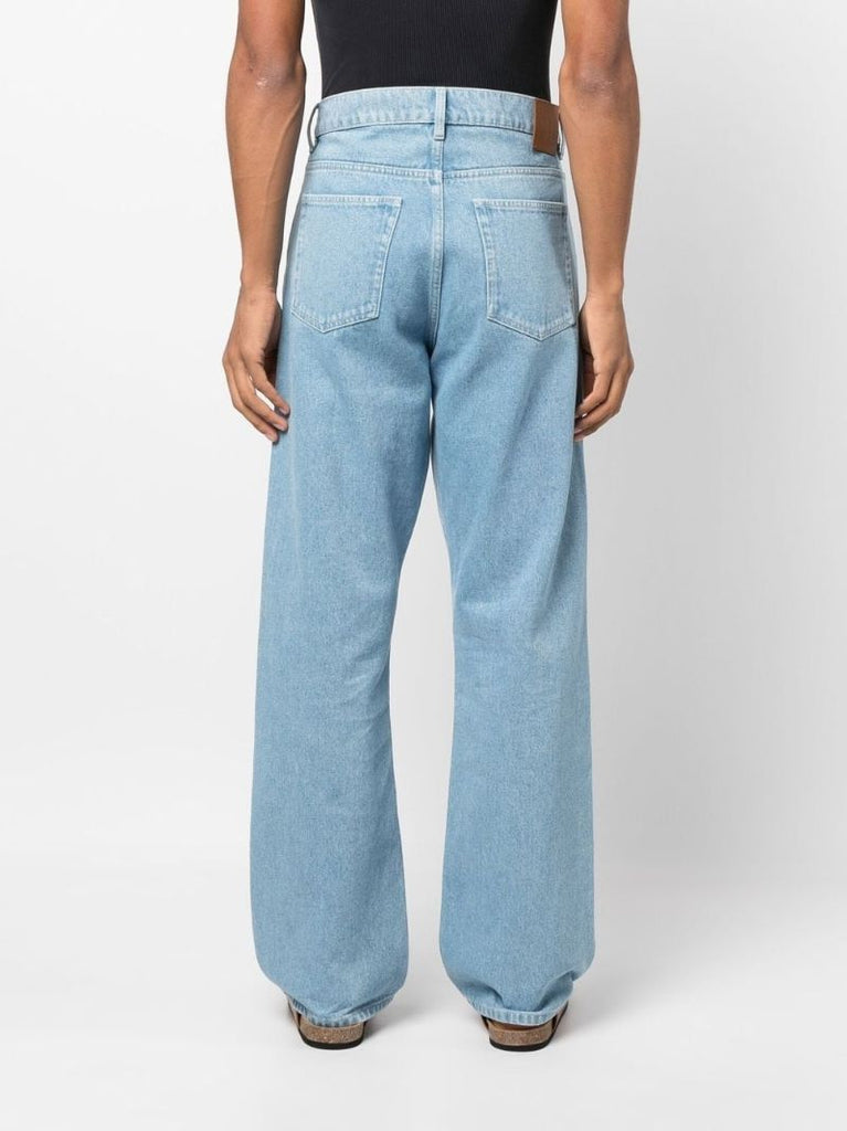 Blue Straight Leg Jeans
