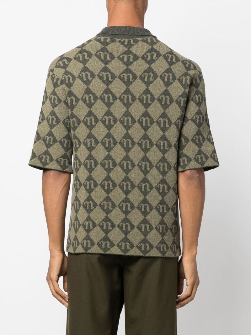 Green Monogram Jacquard Polo Shirt