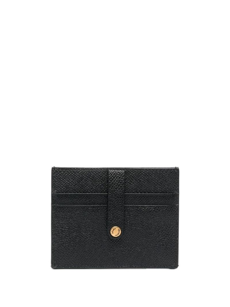 Black Gancini Leather Card Holder