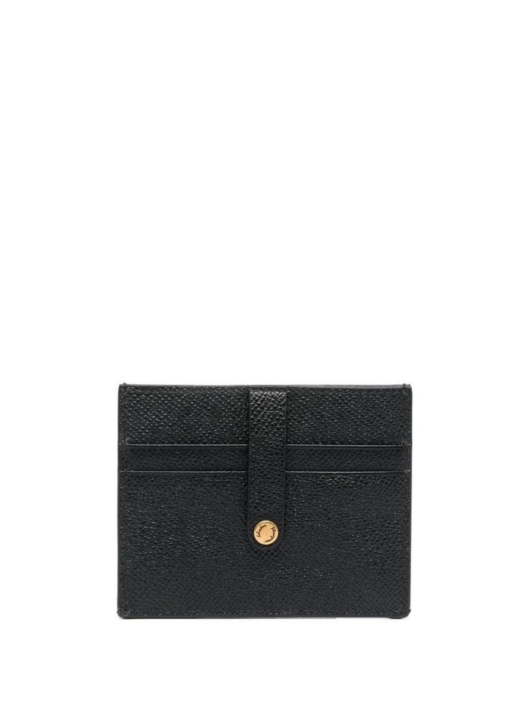 Black Gancini Leather Card Holder