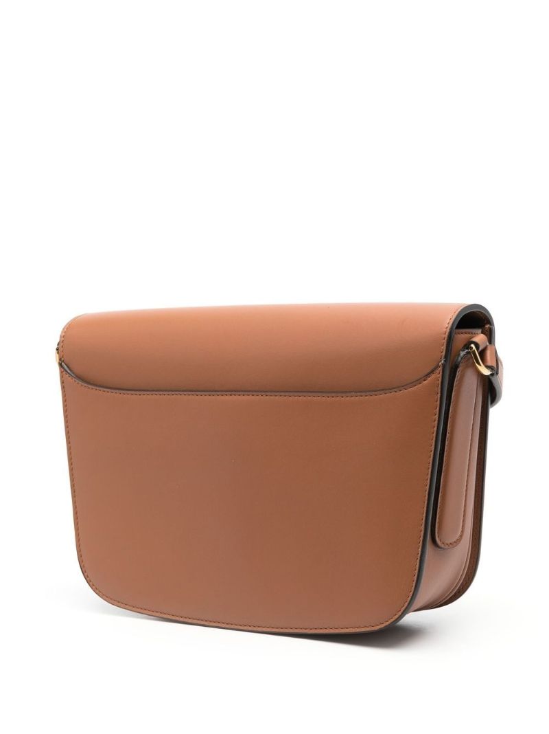 Sella Brown Logo Plaque Messenger Bag