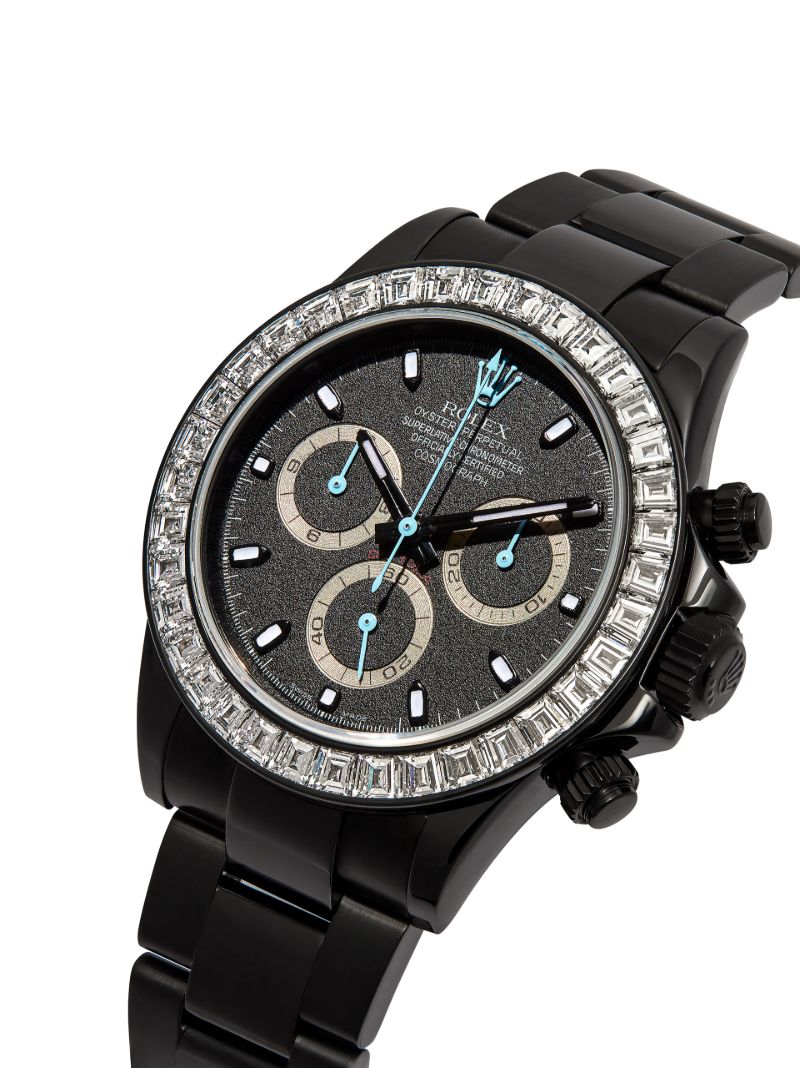 Customised Pre-owned Stainless Steel Rolex Cosmograph Daytona Watch