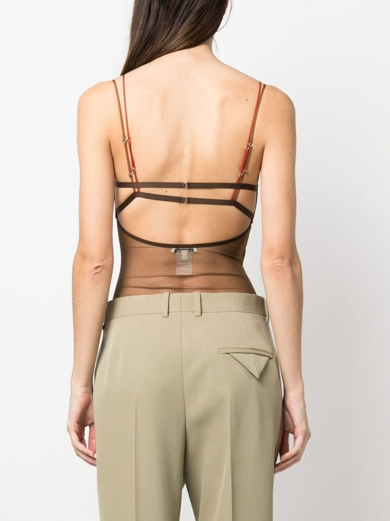 Brown Sheer Bodysuit