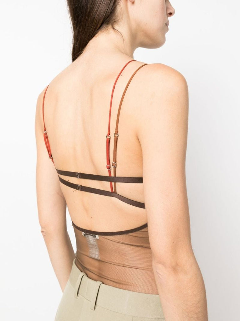 Brown Sheer Bodysuit