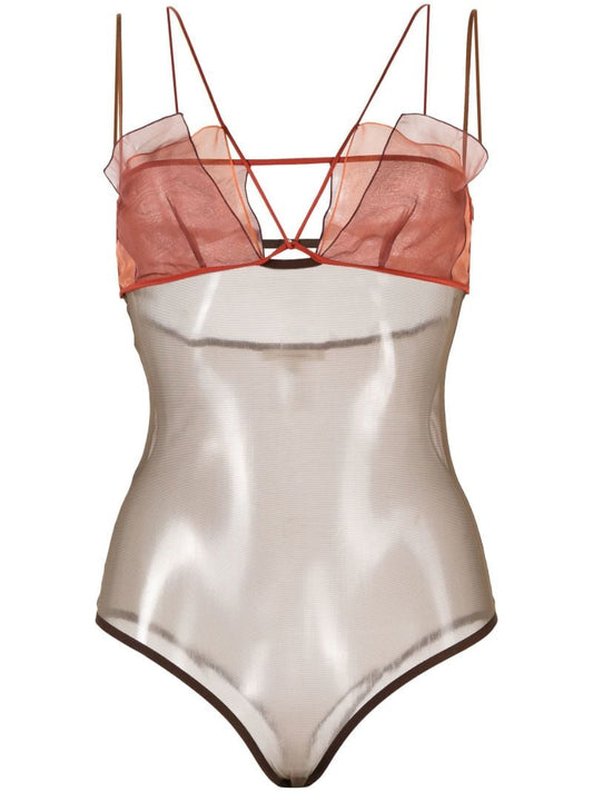 Brown Sheer Bodysuit