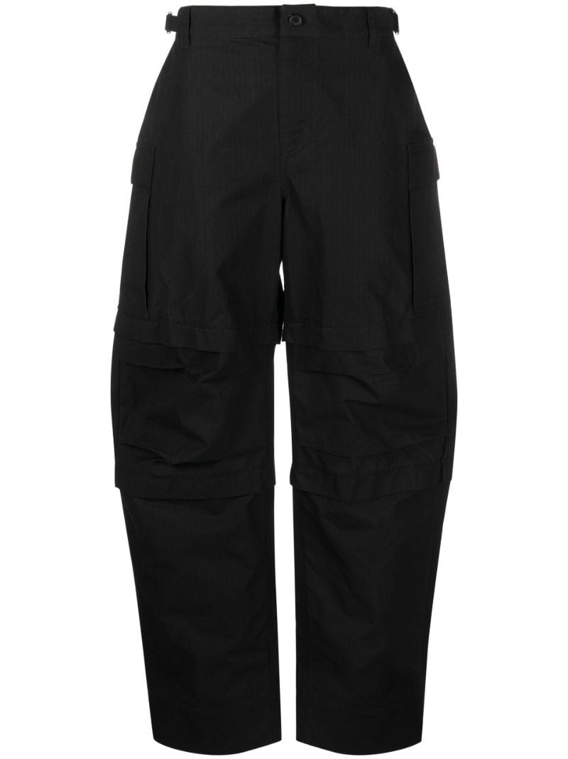 Black Cotton Cargo Pants