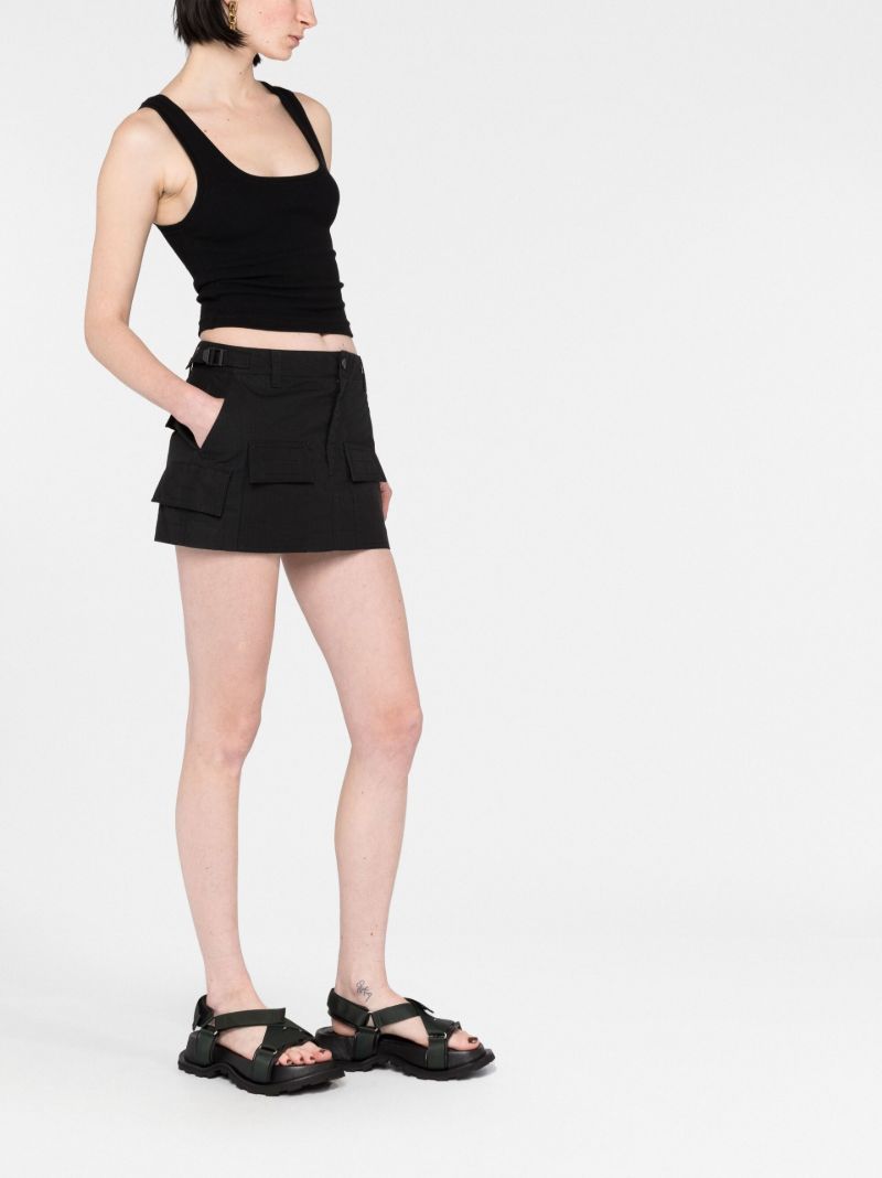 Black Ribbed Vest Top