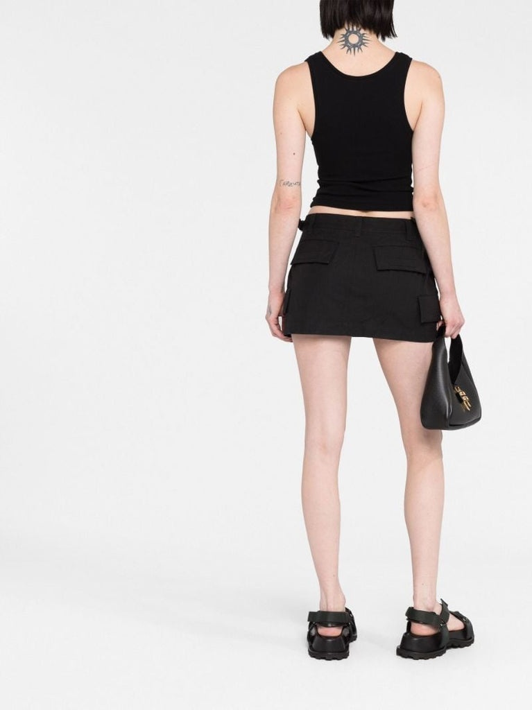 Black Ribbed Vest Top