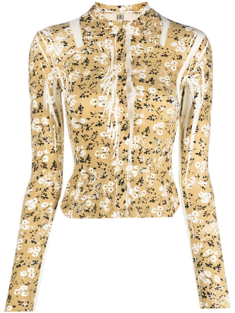 Yellow Wall Flower Print Top