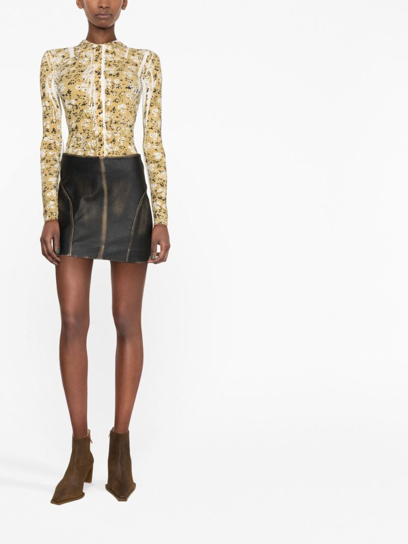 Yellow Wall Flower Print Top