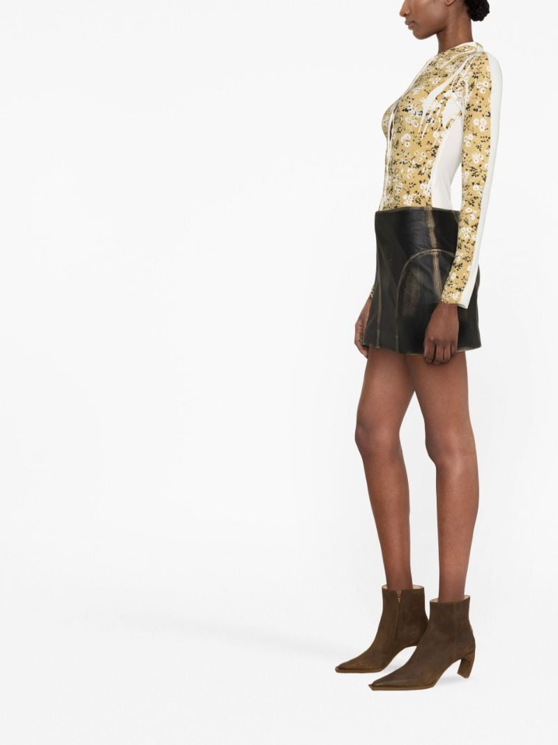 Yellow Wall Flower Print Top
