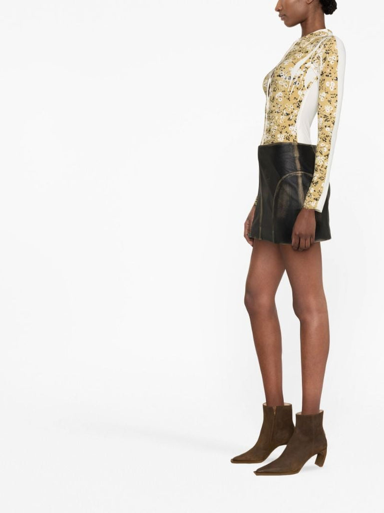 Yellow Wall Flower Print Top