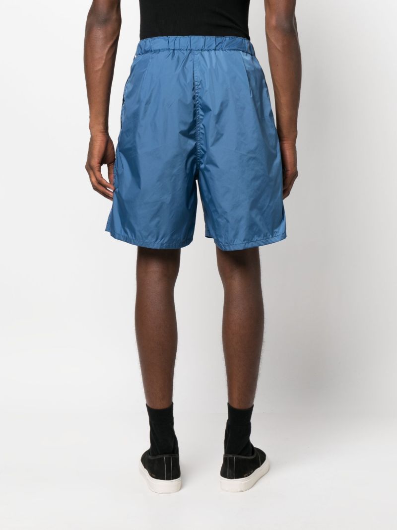 Blue Belted Chino Shorts