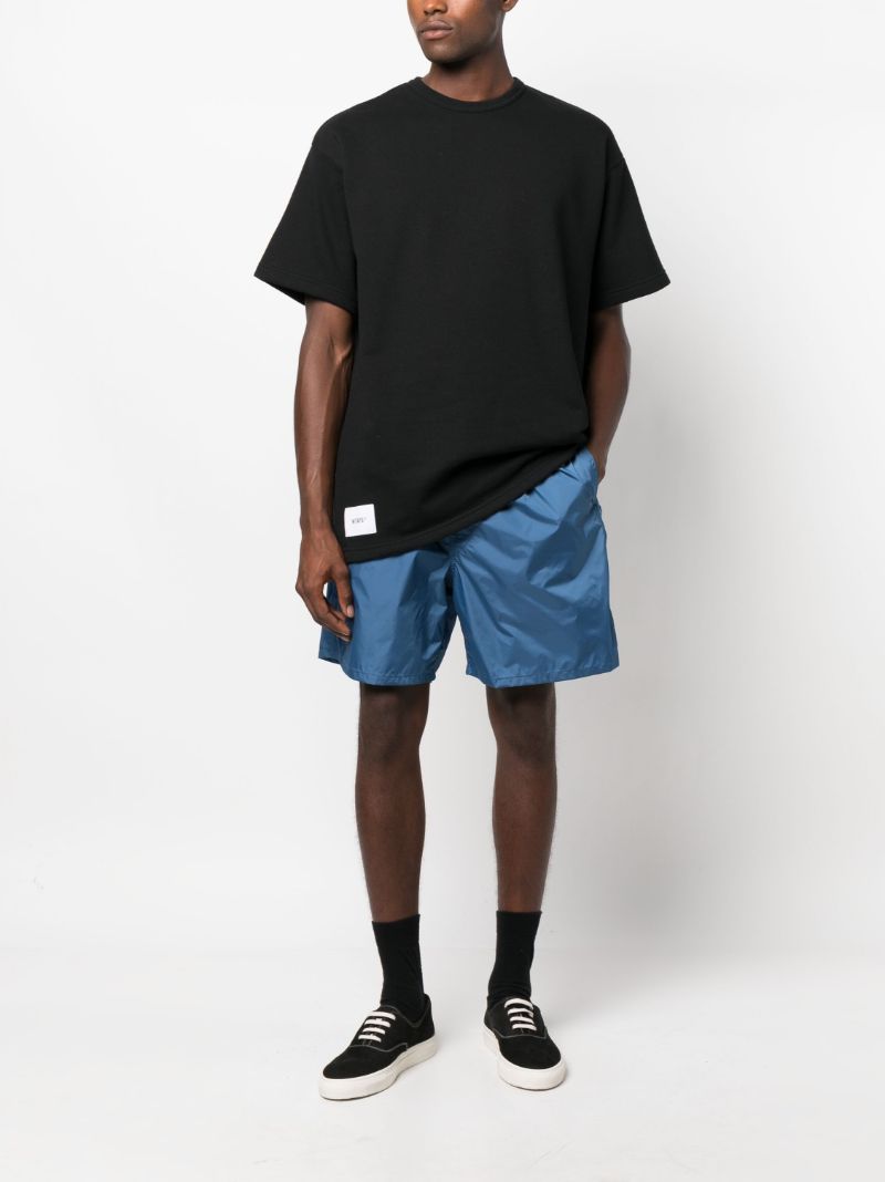 Blue Belted Chino Shorts