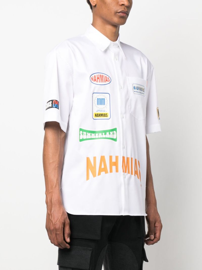 White Surf Comp Logo Print Shirt