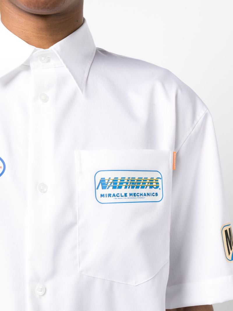 White Surf Comp Logo Print Shirt
