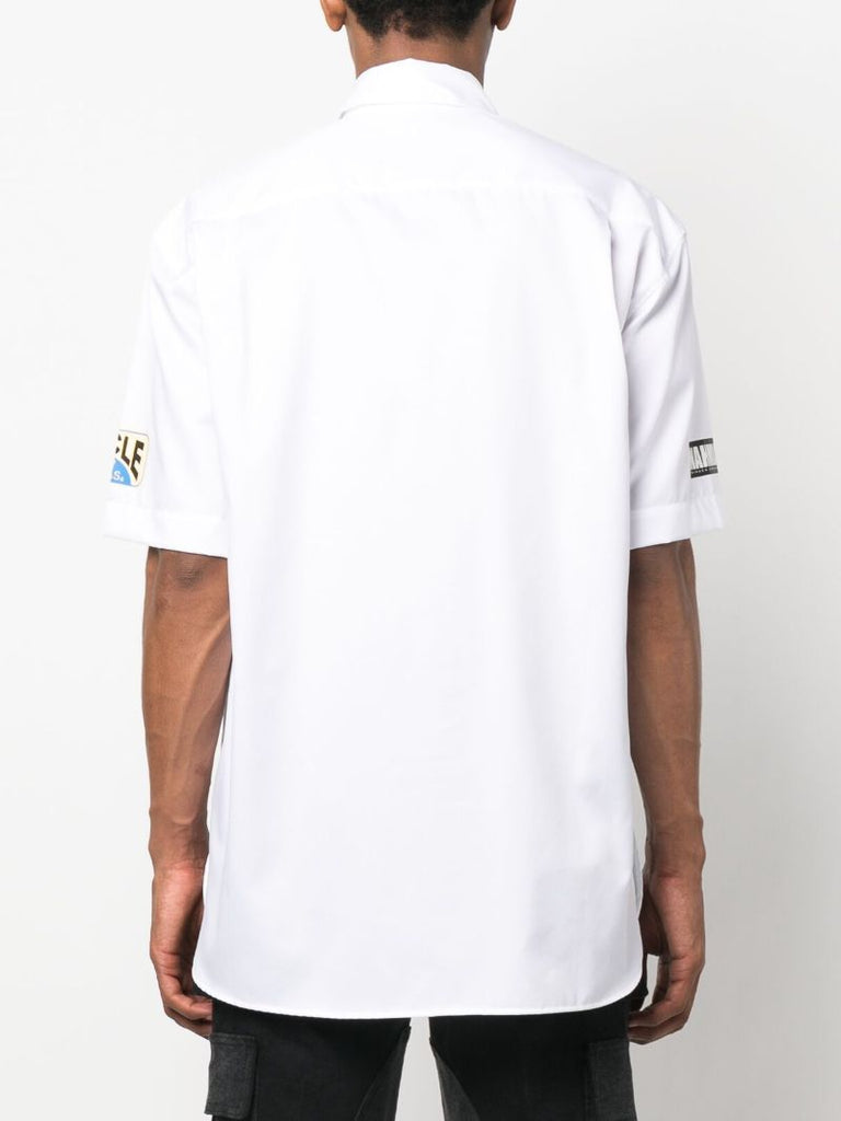 White Surf Comp Logo Print Shirt