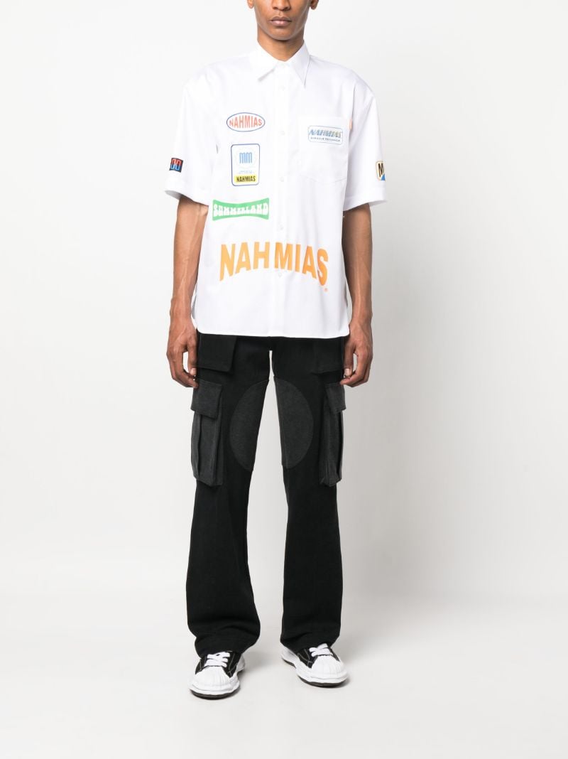 White Surf Comp Logo Print Shirt