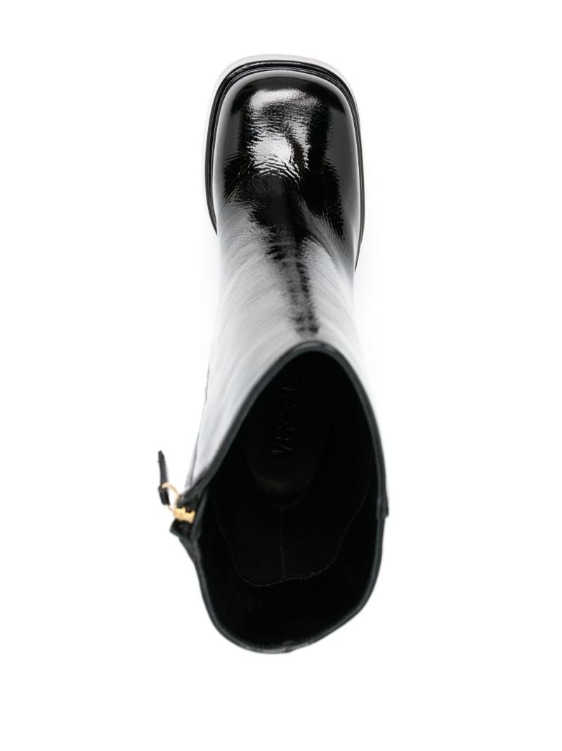 Black Aevitas 155 Patent Leather Platform Boots