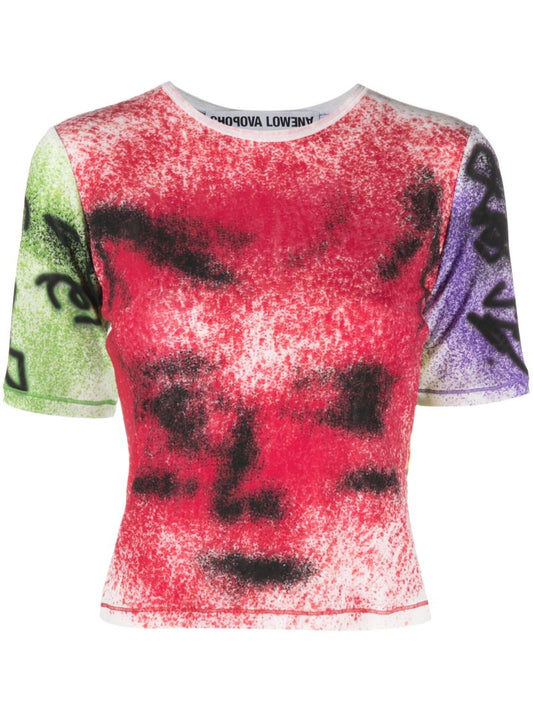 Red Graphic Print T-shirt