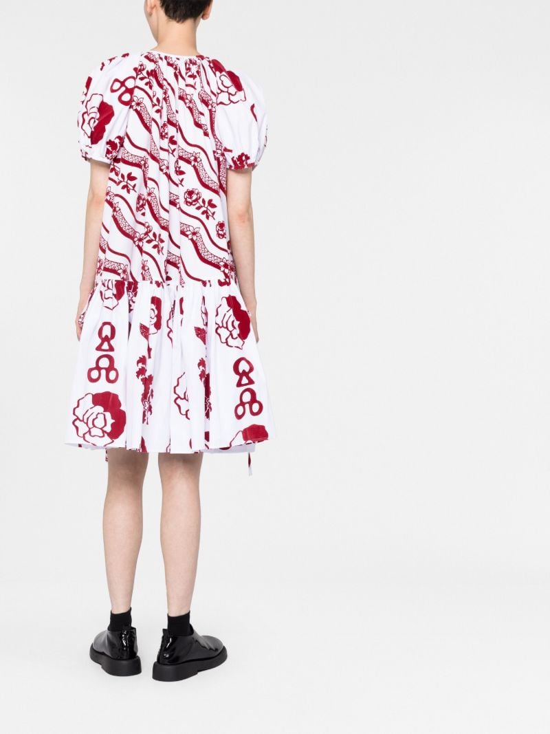 White Efi Graphic Print Mini Dress