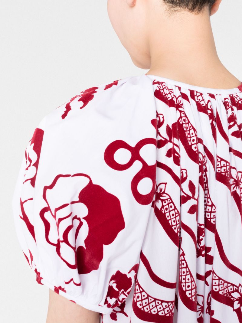 White Efi Graphic Print Mini Dress