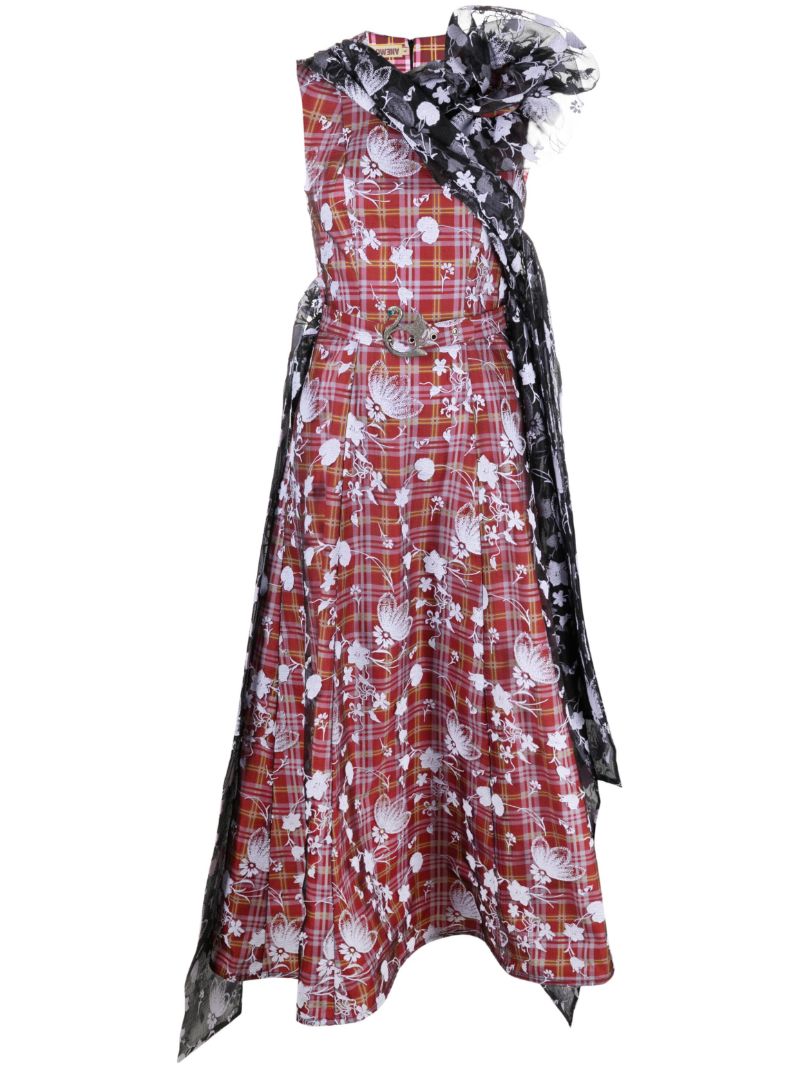 Red Tartan Ruffled Dress