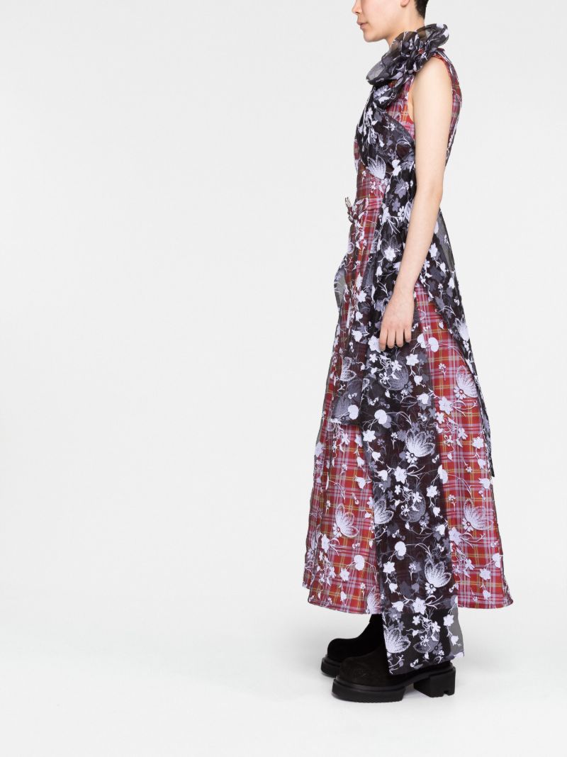 Red Tartan Ruffled Dress