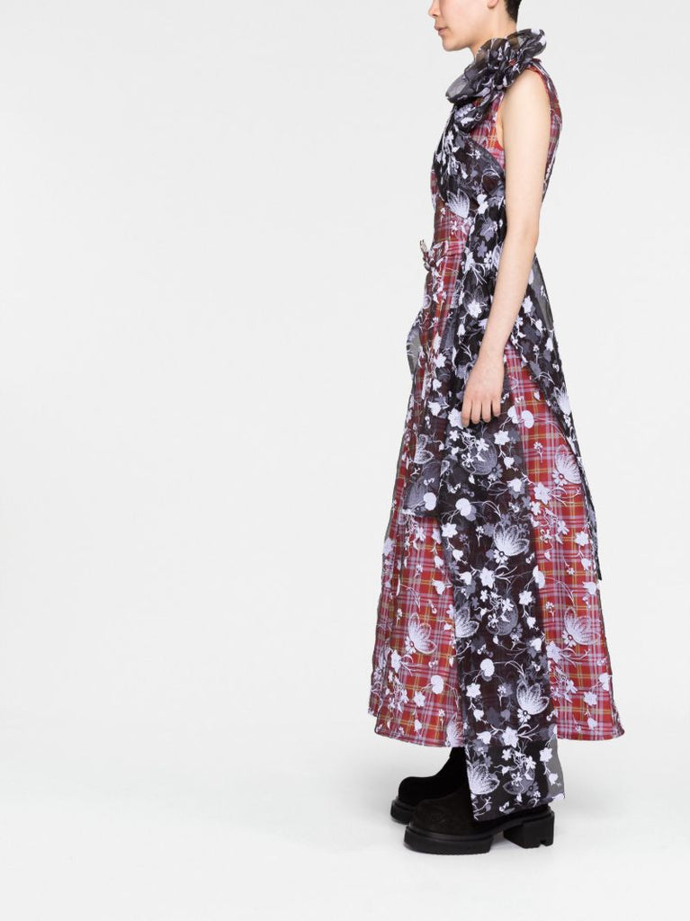 Red Tartan Ruffled Dress