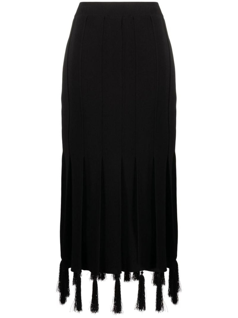 Black Memoir Midi Skirt