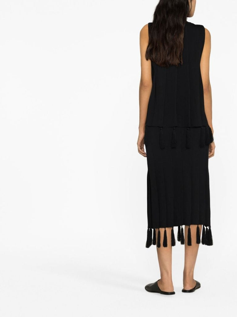 Black Memoir Midi Skirt