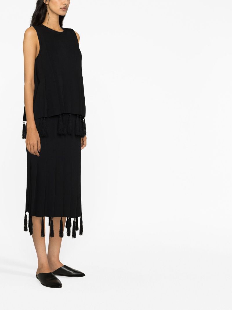 Black Memoir Midi Skirt