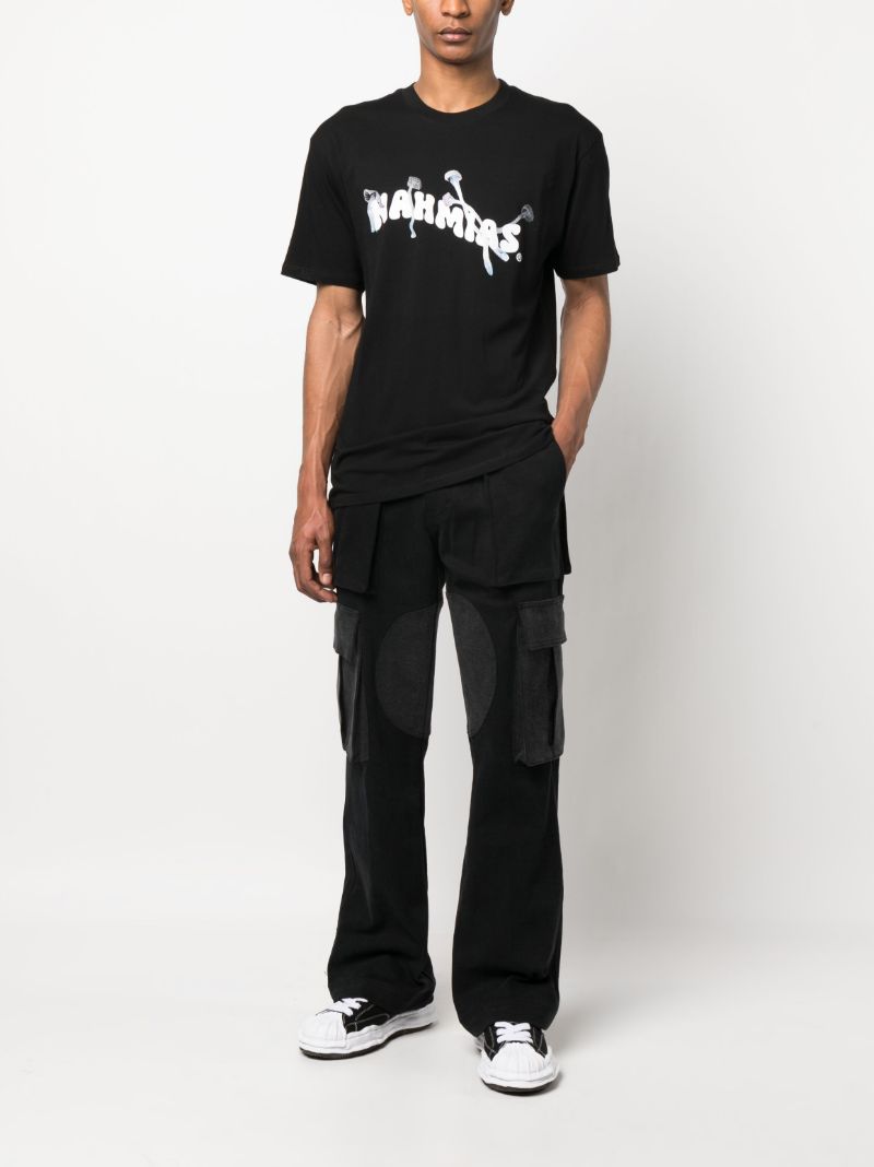 Black Logo Print T-shirt